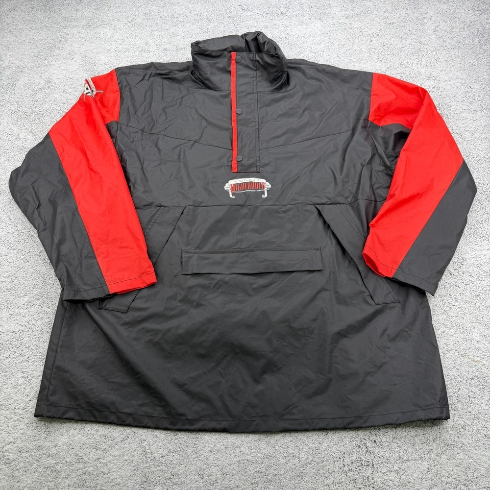 Vintage Highlander Anorak Men XL Black Movie Promo Hooded Windbreaker Jacket 90s